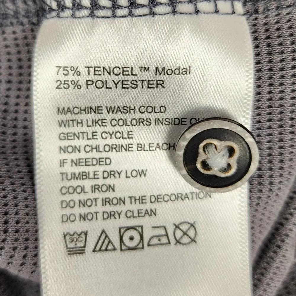 Tommy Bahama Mens Grey Micro‎ Stripe Tencel Modal Polo Shirt Size M